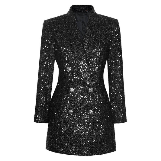 BL46L Luxury Sequin Blazer for Women 2025 Fashion Style