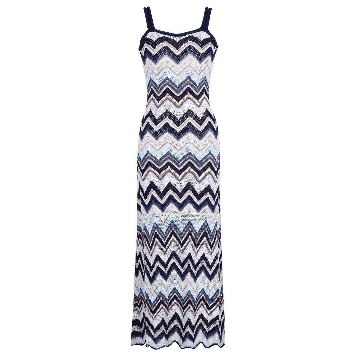 SET62 Zigzag Knit Trio: Slim Jacket, Dress & Sleeveless Top